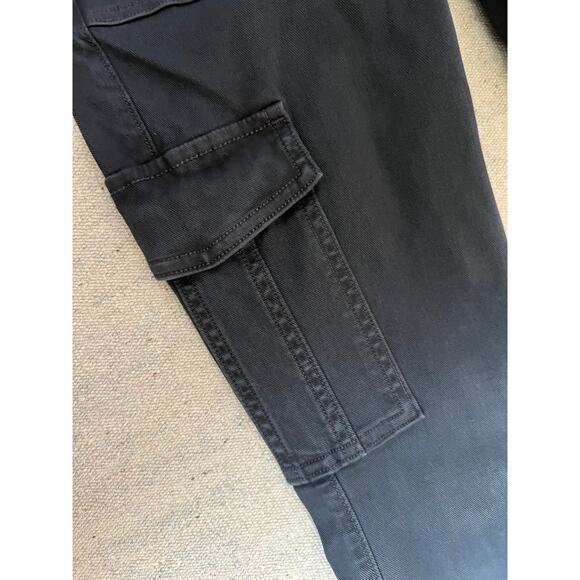 New Spanx Cargo Pants Women’s Small Black Gray Washed Stretch Comfy Pants - Picture 5 of 12